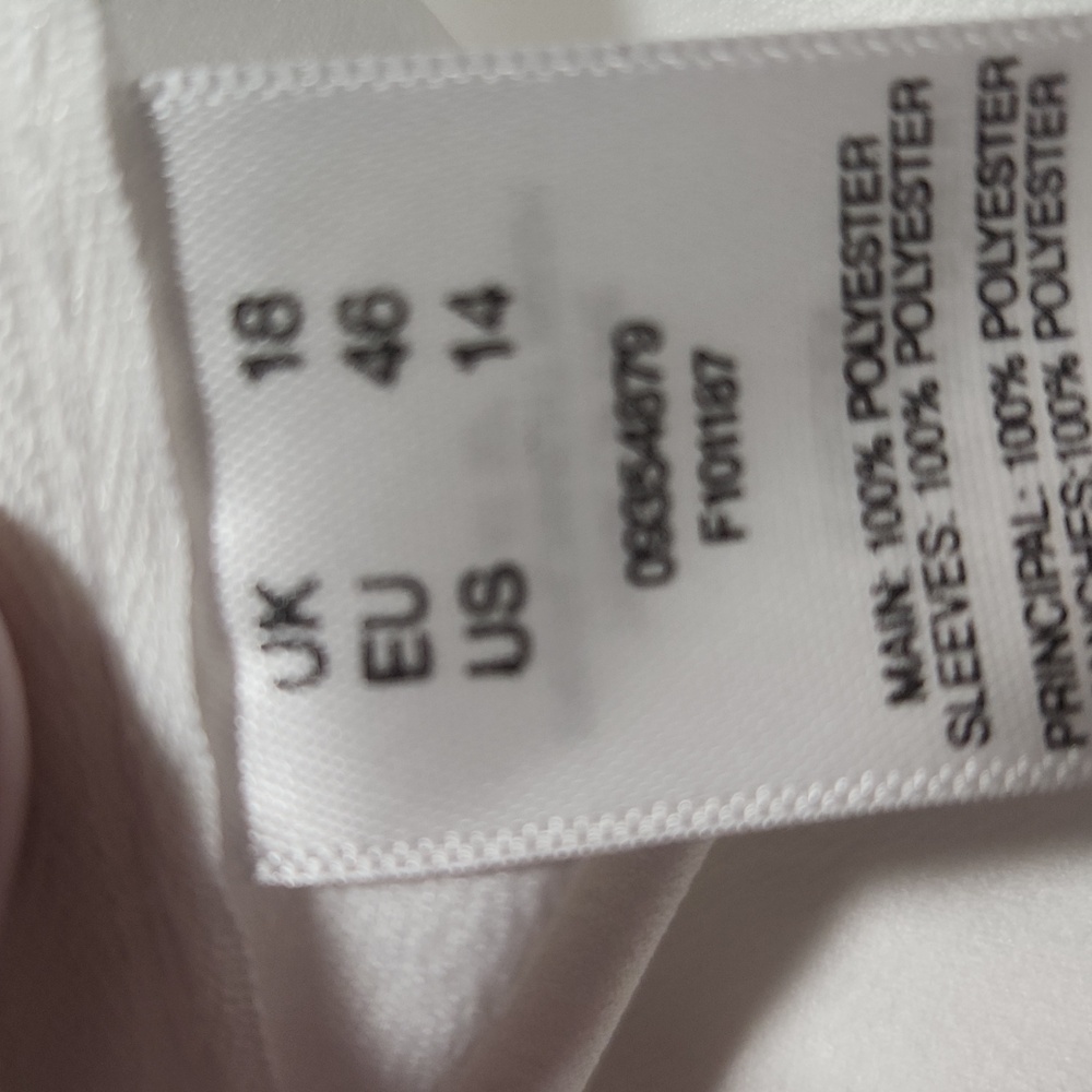 ASOS ELEGANT White Women's Top Size 14. - Picture 9 of 10